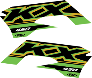 Replacement Oem Tank/shroud Graphics Black, Green