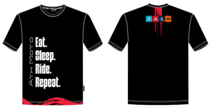 TRICOU CFMOTO ROMANIA “EAT SLEEP RIDE REPEAT” – NEGRU / ROȘU, nordicamoto.ro