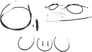 Complete Black Vinyl Braided Handlebar Cable/brake Line Kit Black