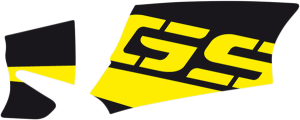 Swing Arm Decals Black, Yellow 