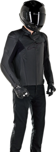 Geaca Piele Alpinestars Faster v2 Black White 50, 2, nordicamoto.ro