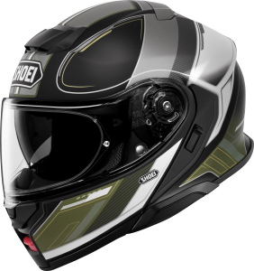 Casca Flip-up SHOEI NEOTEC3 SHARPEN TC-11 Negru/Alb/Verde Mat