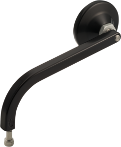 No. 2 Standard 2-1/4(r) Round Mirror Black, 1, nordicamoto.ro