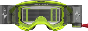 Ochelari Alpinestars Vision 5 Rora Roll-Off Galben Fluo/Negru/Lentila Clara, 4, nordicamoto.ro