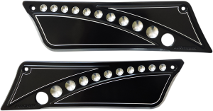 Drilled Saddlebag Latch Covers Black, 1, nordicamoto.ro