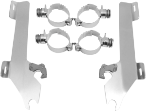 Fats/slim Windshield Trigger-lock Complete Mount Kit Polished, 1, nordicamoto.ro
