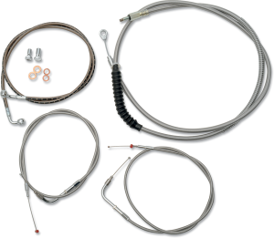 Standard Stainless Braided Handlebar Cable/brake Line Kit Silver