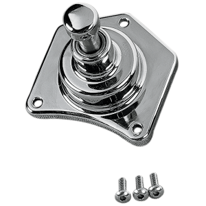 Solenoid End Cover With Starter Button Chrome, 1, nordicamoto.ro