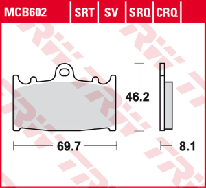 Srt Series Sindered Front Brake Pads