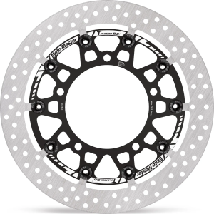 Halo Series T-floater Brake Rotor Black, Silver, Stainless Steel 