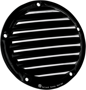 Nostalgia Derby Cover Black, Chrome, Polished, Anodized, Contrast Cut, 1, nordicamoto.ro