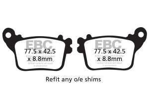 Vee Semi-sintered Brake Pads, 2, nordicamoto.ro