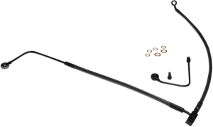 Designer Series Dot Front Lower Brake Line Kit Black, Black Pearl, 1, nordicamoto.ro