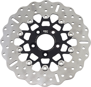 Custom Stainless Steel Rear Brake Rotor Black, Chrome, 2, nordicamoto.ro