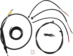 Complete Midnight Braided Handlebar Cable/brake Line Kit Black