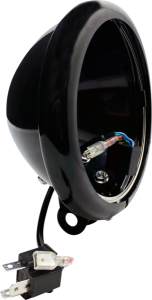 Headlight Bucket With Wire Adapter Black, Gloss, 1, nordicamoto.ro