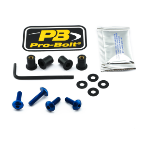 Screen Bolt Aluminium Blue