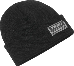 Checker Beanie Black 