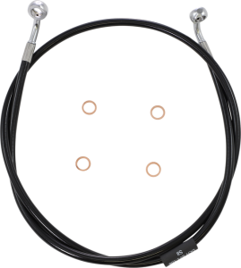 Black Braided Brake Line Kit Black