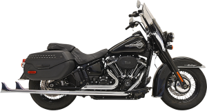 Fishtail True Dual Exhaust System Black, 1, nordicamoto.ro