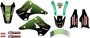 Replica Team Graphic Kits With Seat Covers Black, Green, 3, nordicamoto.ro