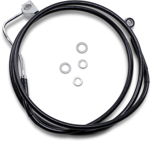 Extended Length Black Vinyl Brake Line Kit Black