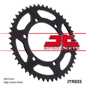 Induction Hardened Black Zinc Finish Rear Sprocket Black, Zinc