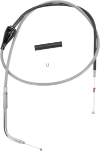Stainless Braided Idle Cable Silver, 1, nordicamoto.ro