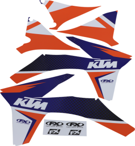 Evo Graphics Kit Blue, Orange, 1, nordicamoto.ro