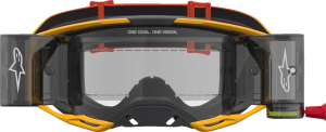 Ochelari Alpinestars Vision 8 Amber Roll-Off Galben/Rosu/Negru/Lentila Clara, 4, nordicamoto.ro
