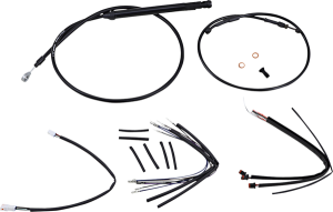 Handlebar Cable And Brake Line Kit For Burly Ape Handlebars Black