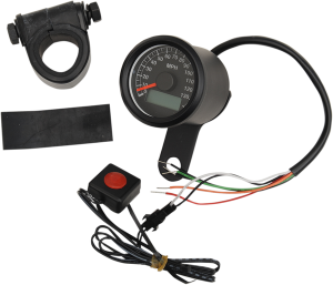 Programmable Mini Electronic Speedometer With Odometer/tripmeter Black, 1, nordicamoto.ro