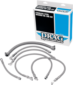 Stainless Steel Braided Oil Line Kit Stainless Steel, 1, nordicamoto.ro