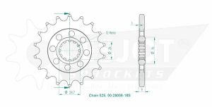 Sport Sprocket Front 525 Natural, 2, nordicamoto.ro