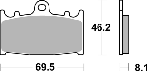Hf Street Ceramic Organic Brake Pads, 2, nordicamoto.ro