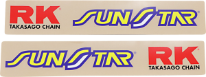 Swingarm Graphics Blue, Orange, Red, White, Yellow