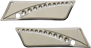 Drilled Saddlebag Latch Covers Silver, 1, nordicamoto.ro