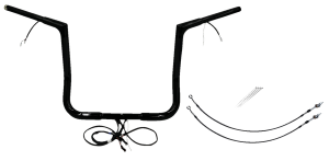 Plug & Play Ez Install 1-1/4(r) Flat Top Handlebar Kit Black, 3, nordicamoto.ro