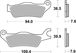 Hf Street Ceramic Organic Brake Pads, 1, nordicamoto.ro
