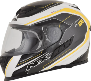Fx-105 Thunderchief Street Helmet Black/white/yellow 2x-large Multi, Yellow