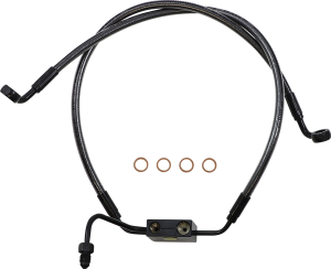 Designer Series Dot Front Lower Brake Line Kit Black, Black Pearl