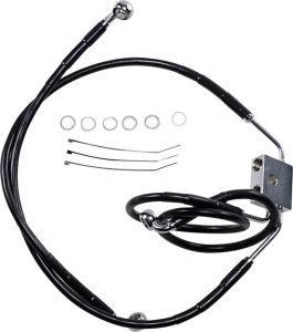 Extended Length Black Vinyl Brake Line Kit Black