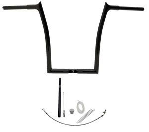 1-1/4(r) Ez Install Pointed Top Handlebar Kit Black