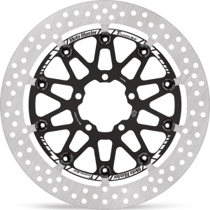 Halo Series T-floater Brake Rotor Black, Silver, Stainless Steel 