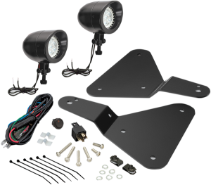 Lower Auxiliary Led Lights Black Satin, 2, nordicamoto.ro