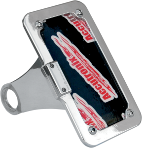Side Mount License Plate With Led Tag Light White