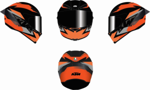 Casca KTM CORSA R Gray/Orange/Black