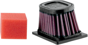 High Flow Air Filter Black, Red