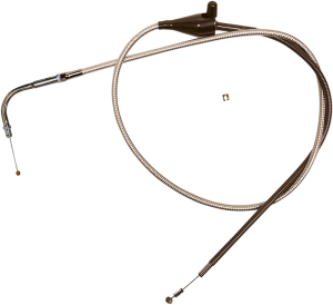 Polished Stainless Steel Braided Throttle/idle Cable Silver, 1, nordicamoto.ro