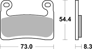 Ds Racing Dual Sintered Brake Pads, 2, nordicamoto.ro